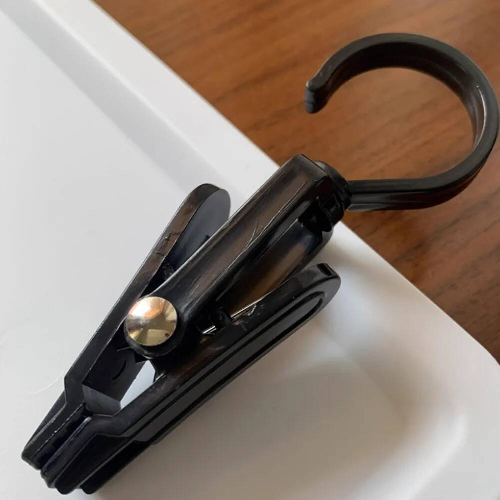 

360° Rotatable Plastic Clips Multi-Use Hanger Organizer for Curtains Socks Gloves Strong Hooks for Home Shop Workshop чёрный