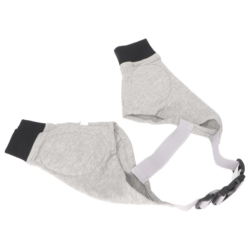 Dog Elbow Protector Joint Warming Breathable Adjustable Dog Front Leg Sleeve for Dogs Puppy Gray