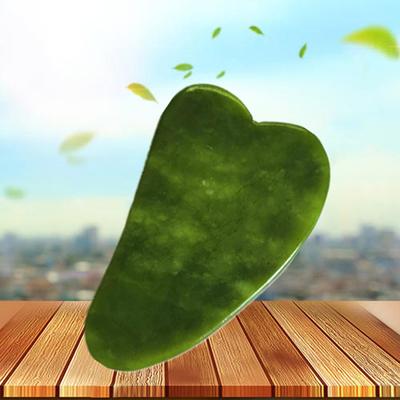 Gua Sha Brett Schaber Natur Jade Stein Guasha Massage Werkzeug Pflege Gesund Neu