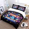 Neon headphones and stars. Bedding sets Duvet cover sets Duvet covers Pillowcases(1 * Duvet Cover 2 * Pillowcases without duvet insert)