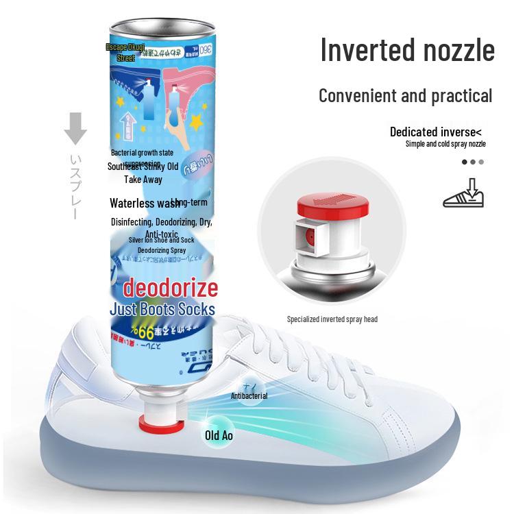 Sneaker & Shoe Deodorizing Spray - Odor Remover & Disinfectant for Shoes, Socks, and Cabinets
