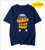 Trendy And Cool Listening To Music Burger Pattern Tshirt European And American Street Style Unisex Round Neck Short Sleeve Top