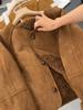 Maillard Brown Fur-Lined Coat: A Stylish High-End Piece for Late Autumn & Early Winter