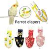 Cute Fruit Floral Washable Parrot Diaper with Bowtie for Cockatiel Pigeons Small Medium Large Pet Birds Flight Suit Clothes