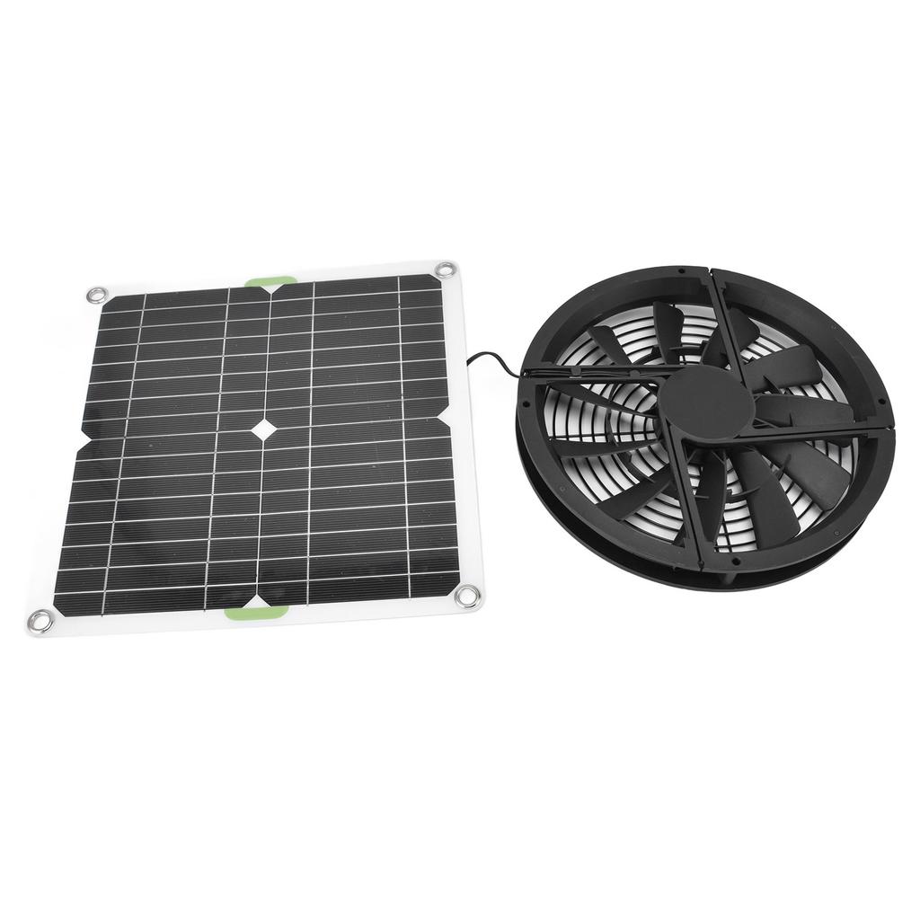 Solar Panel Powered Charger Fan Kit 100W 12V Solar Exhaust Fan with Panel for Chicken Coop Greenhouse Chicken Coop Shed 4
