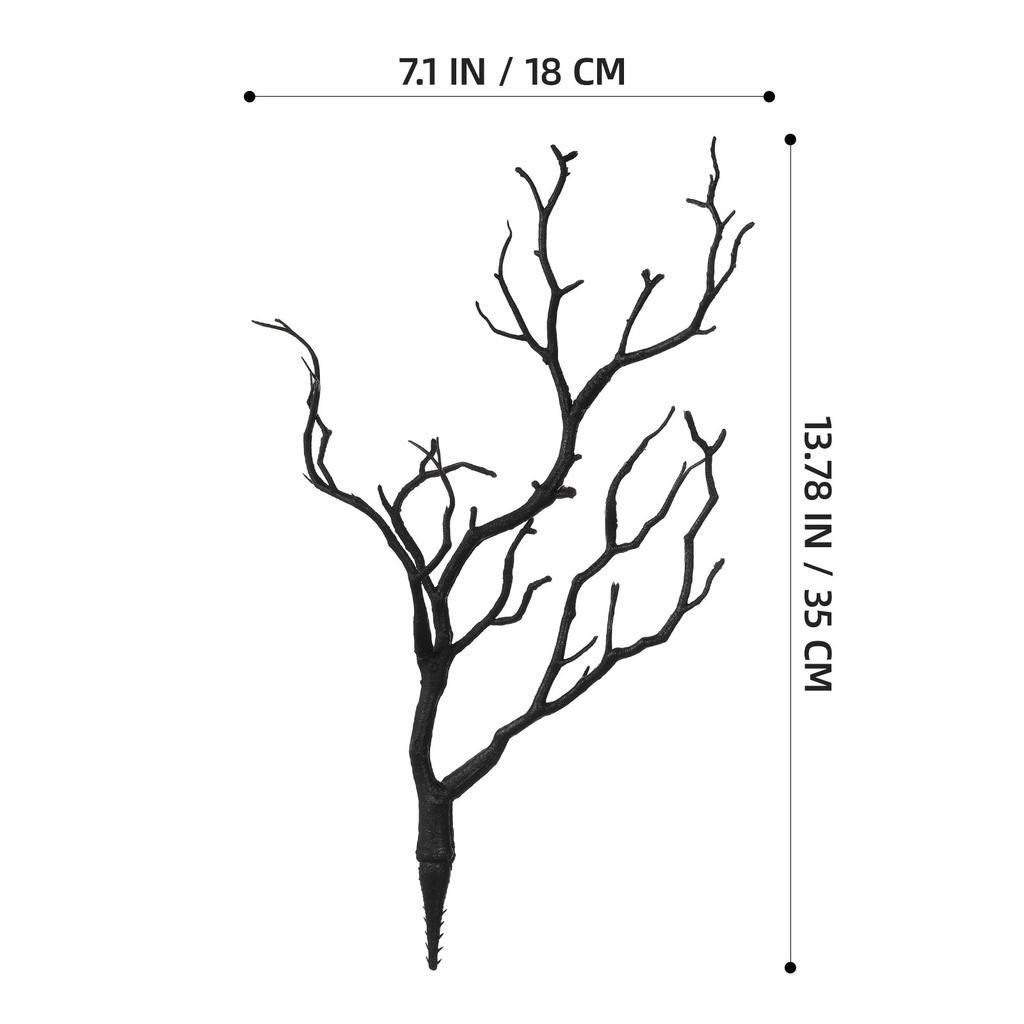 4Pcs Artificial Antler Branches Plastic Dried Tree Twigs Realistic Vase Filling Decorative Plant Stems DIY Craft Headband