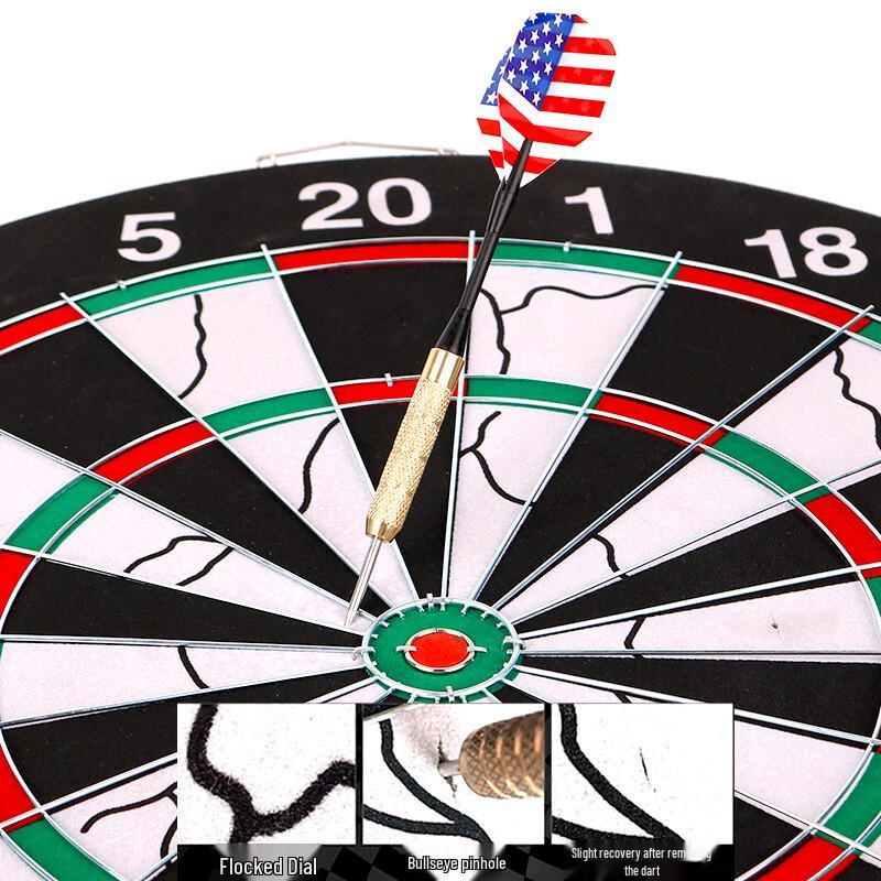 18-inch Double-Sided Flocking Dartboard Set