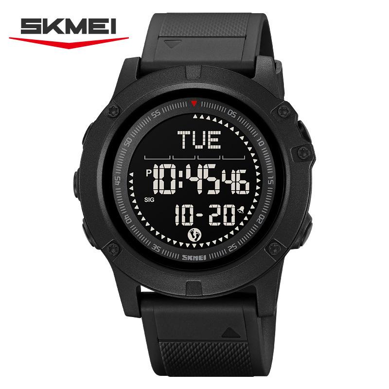 Часы Компас Спортивные Мужские Электронные Часы Водонепроницаемые Будильник Многофункциональные Мужские Электронные Часы чёрный