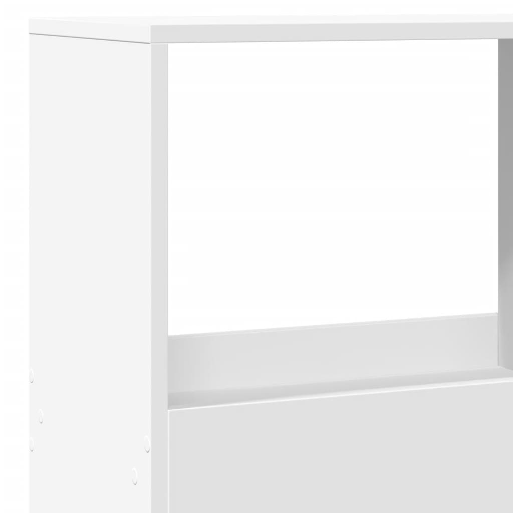 White Bookshelf 100 x 33 x 155.5 cm Engineered Wood
