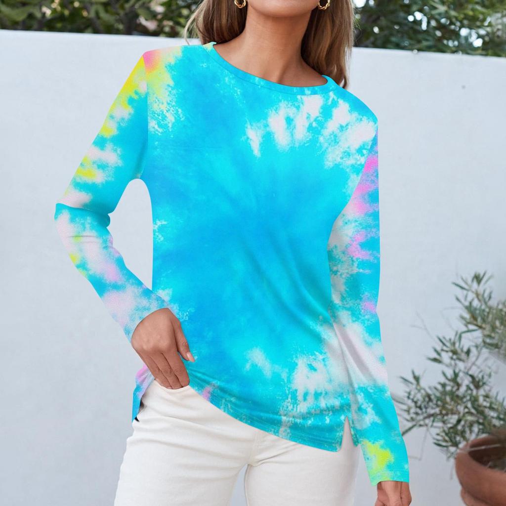 Women's Daily Casual Long-sleeved Printed O-neck Top