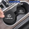 CKU5 2Pcs Car Accessories Water Coaster Console Mug Drink Anti-Slip Mat For Lexus CT200h ES250 ES300h IS250 IS200 GS300 GS460 GX470