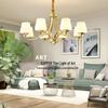 OEING Retro Copper & Glass 10-Light Chandelier