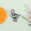 Pink Cow Cowgirl Duck Enamel Pin Western Duck Cowboy Boots Silly Goose Animal Brooch Lapel Badge Funny Jewelry Gift For Friends
