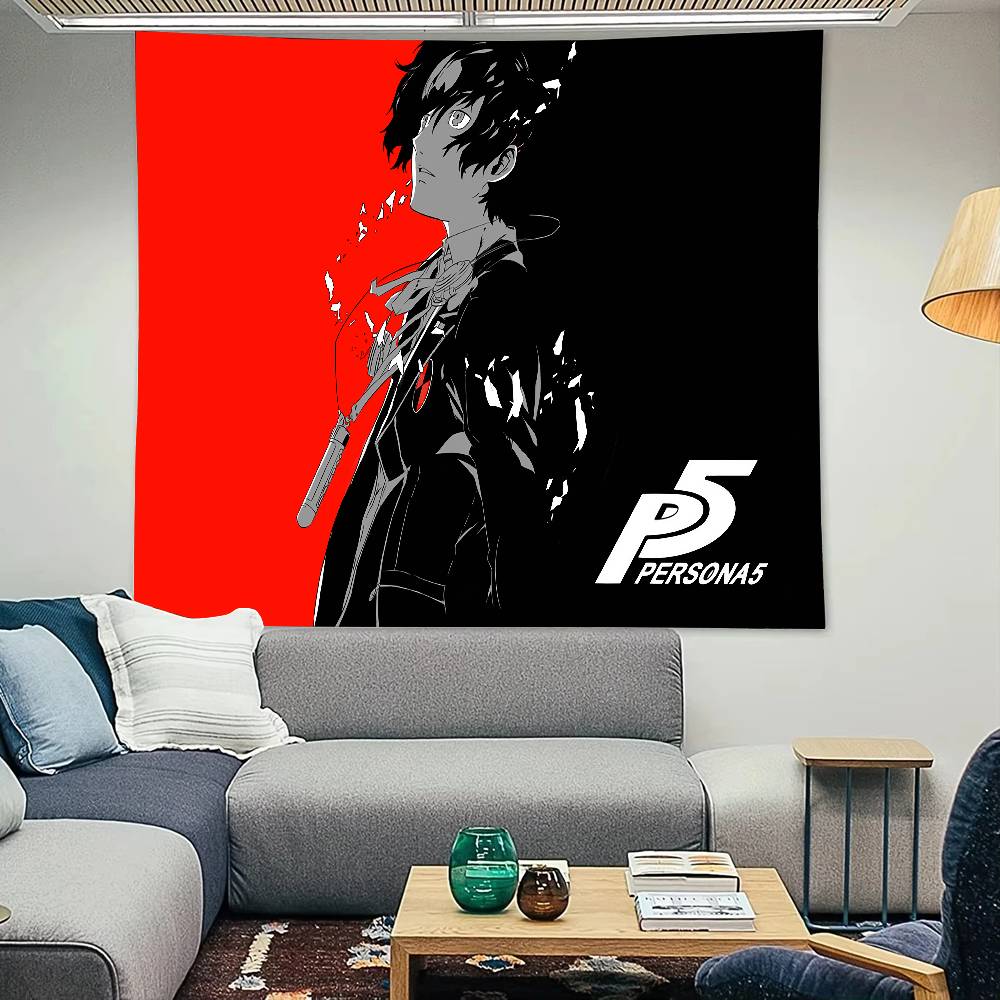 Popular Game PPersona5 Anime Tapestry Decoration Bedroom Dormitory Background Cloth Holiday Home Party Living Room Club Cloth