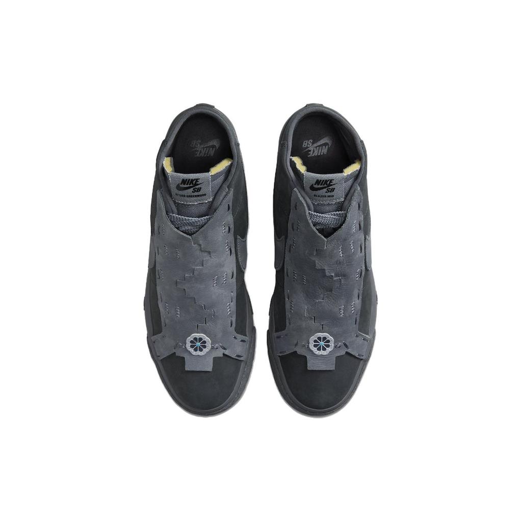 Diorr Greenwood x Nike Zoom Blazer Mid SB Diné Sneakers da Uomo Grigio Antracite Grigio Fumo Scuro FQ0792-001