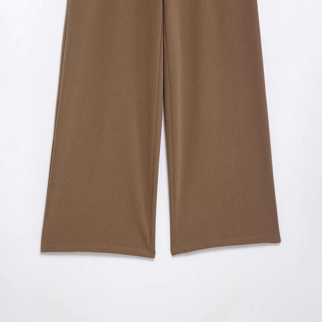 2025 Spring Women's European & American Style Fashion Casual Button-Front Long Pants