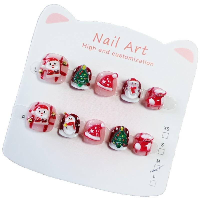 Christmas Handmade Wearable Santa Claus Nail Art Stickers