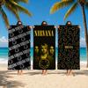 Band N-Nirvana Towel Towel Soft Pool Gift For Travel Gym Shower Camping Quick Dry Sports Large Beach Towels