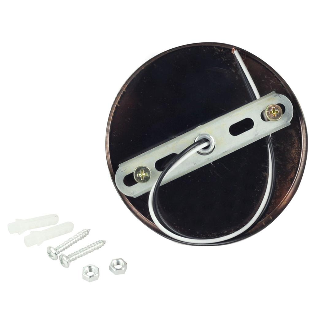 מחזיק מנורה אוניברסלי רטרו ממתכת בצבע נחושת עם פה הברגה מסתובב 180 מעלות ראש מנורה קרמי