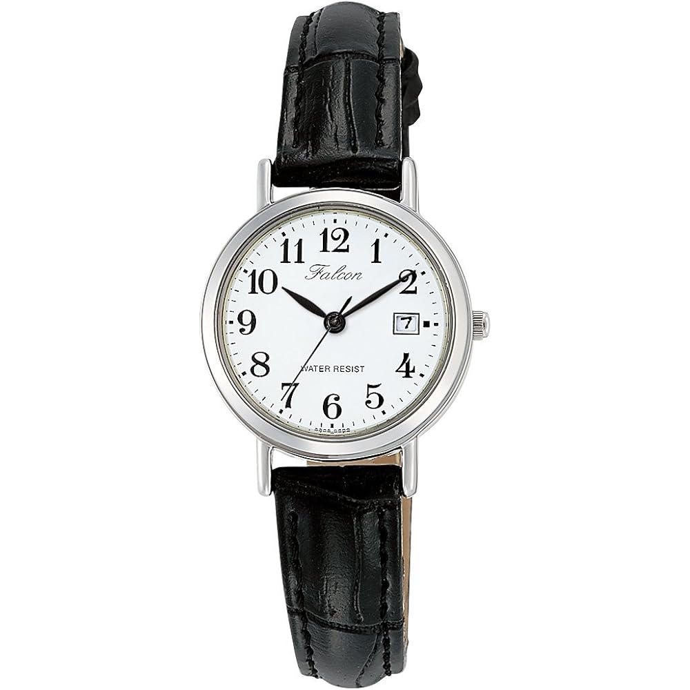 Citizen QQ Analog Waterproof Watch Date Leather Strap D023-304 Women s White