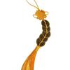 Thickened Five Emperors Antique Copper Coins Pendant with Red and Yellow Chinese Knot
