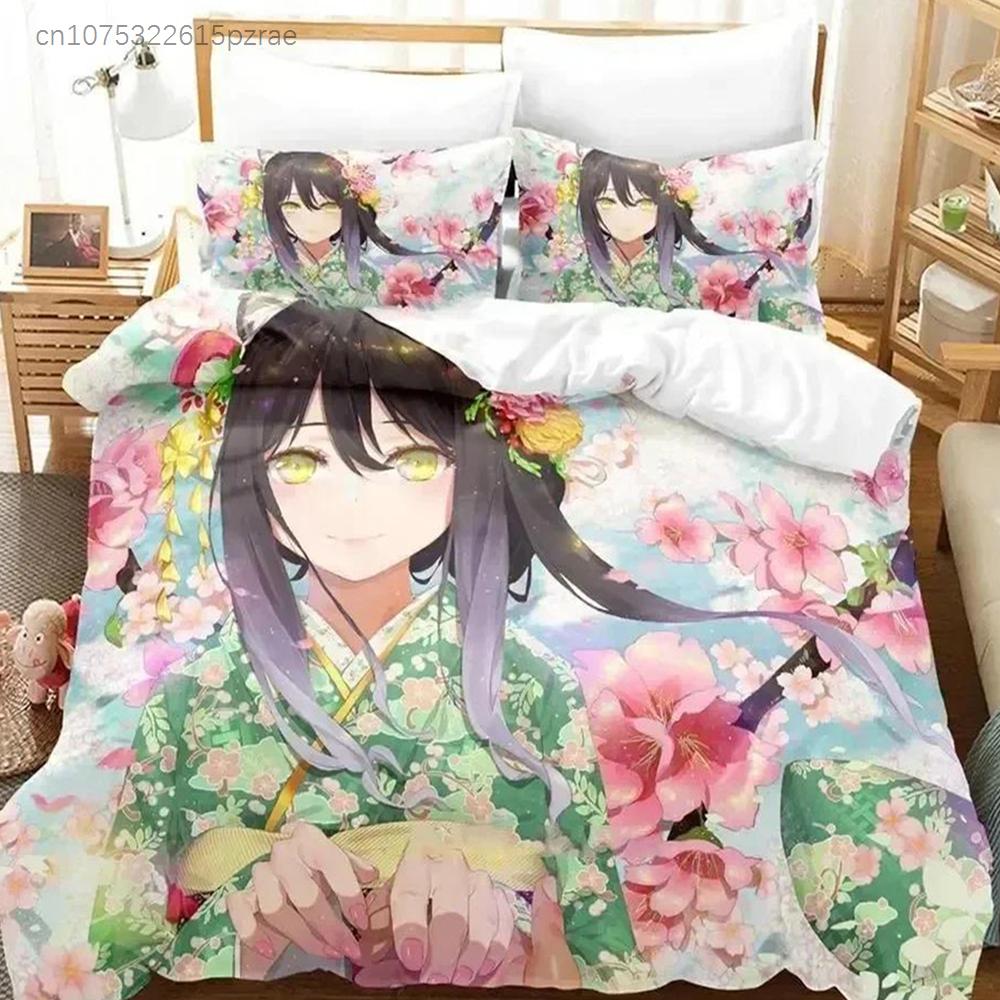 Anime Game Princess Connect! ReDive Bedding Set Duvet Cover Bed Set Quilt Cover Pillowcase Comforter King Queen Sizes Boys Adult