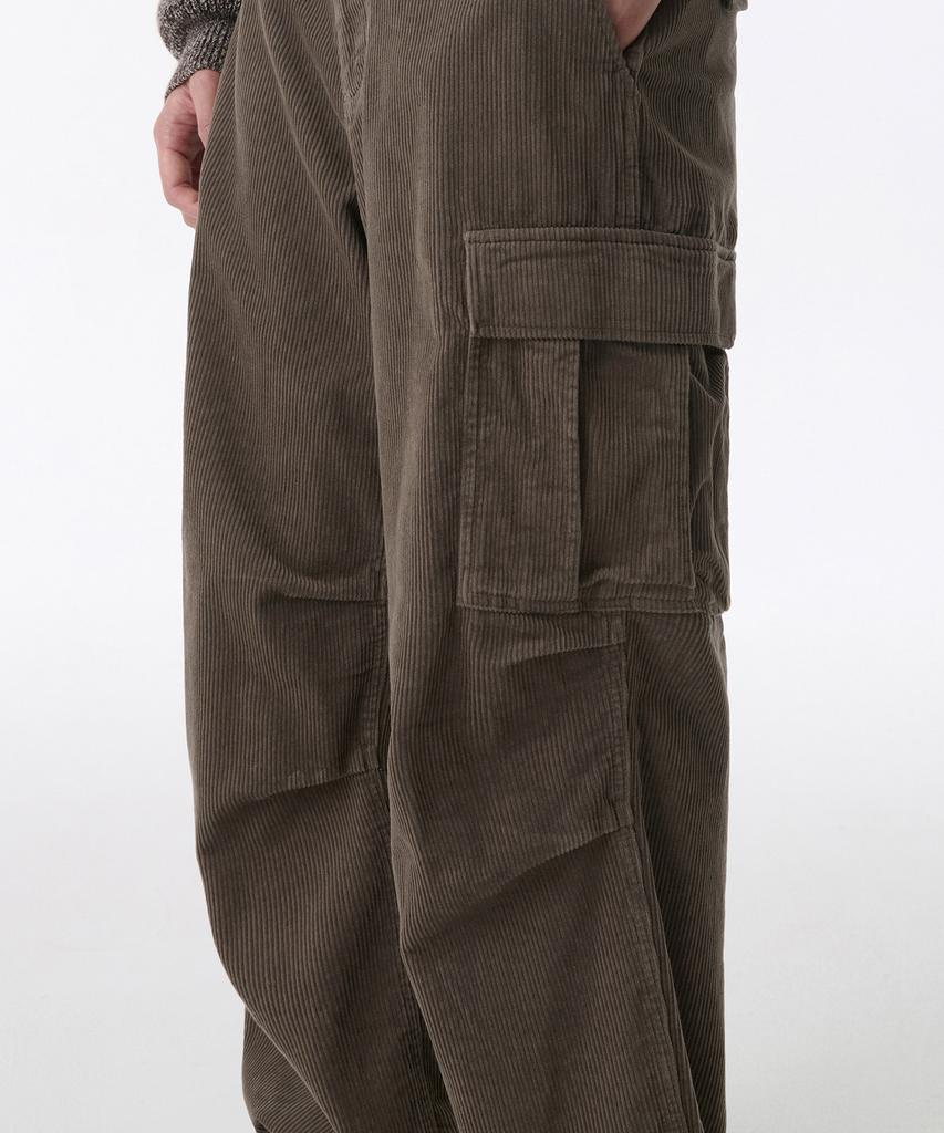 Musinsa Standard Corduroy Parachute Cargo Pants [Taupe]
