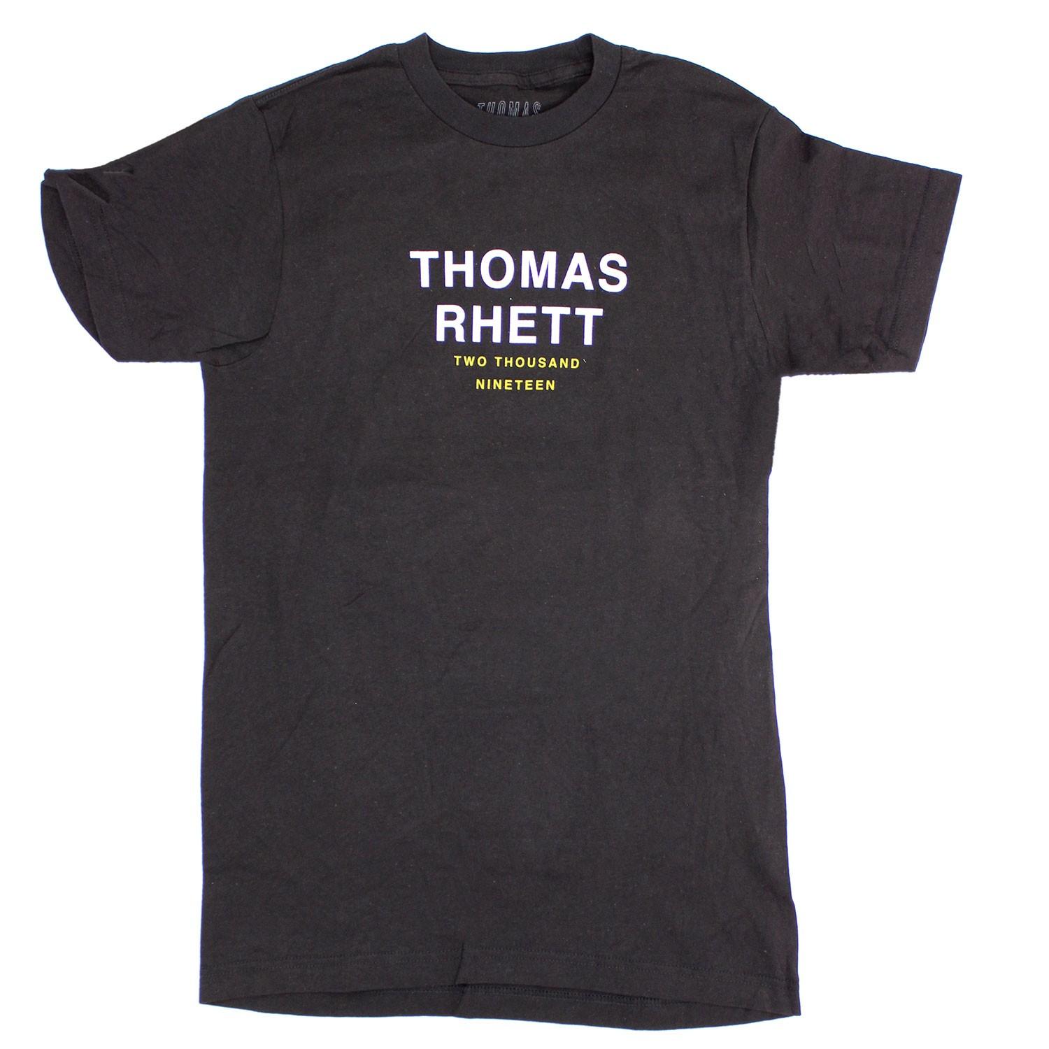 Men s Thomas Rhett Big Yellow Square 2019 Tour Tee T-shirt Medium Black S