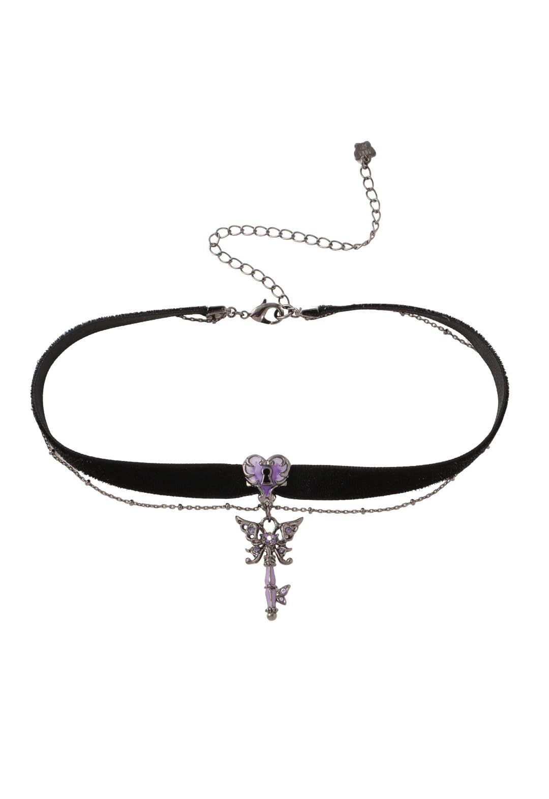 

Anna Sui Butterfly Key Motif Choker Necklace SAMN199230XV фіолетовий