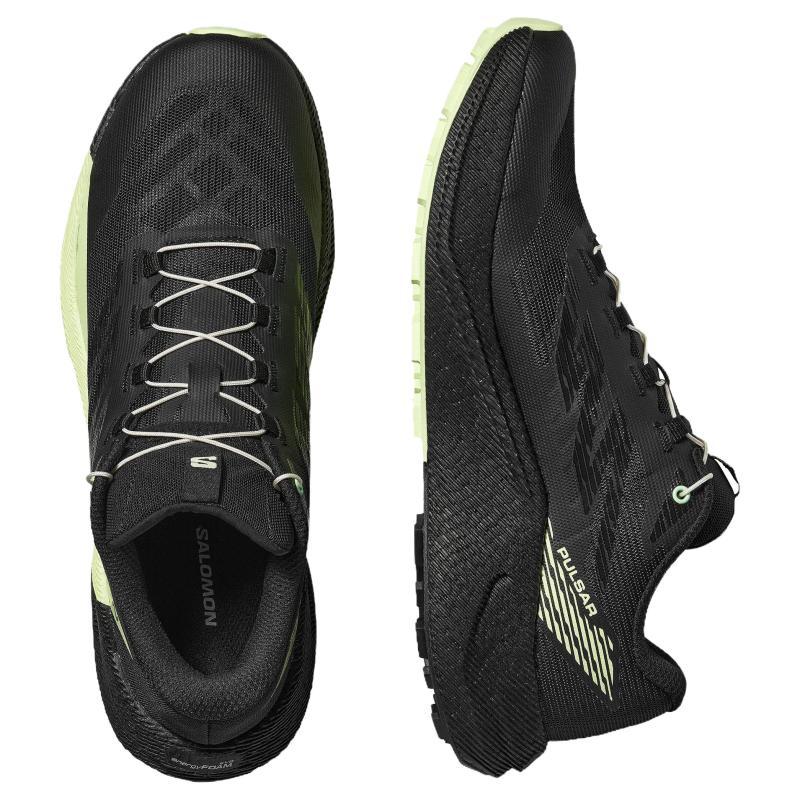 SALOMON Running Shoes Men's Black Green Sneakers 478878