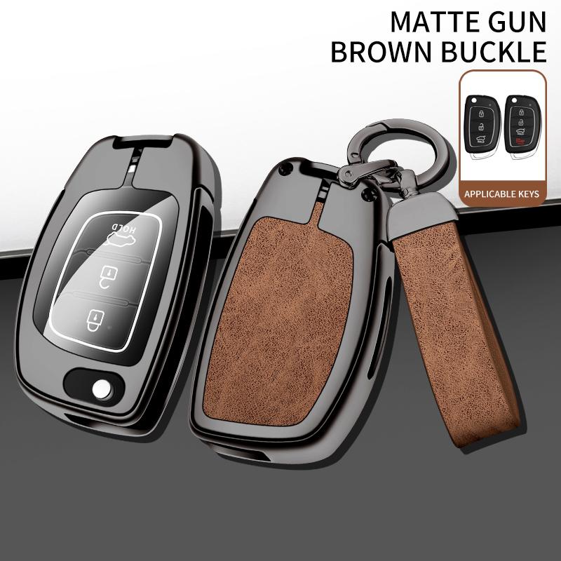New Zinc Alloy Car Key Case Cover For Hyundai Ix25 Ix35 I10 I30 Solaris Tucson Sonata Santa Fe Sport Mistra Elantra Creta Verna