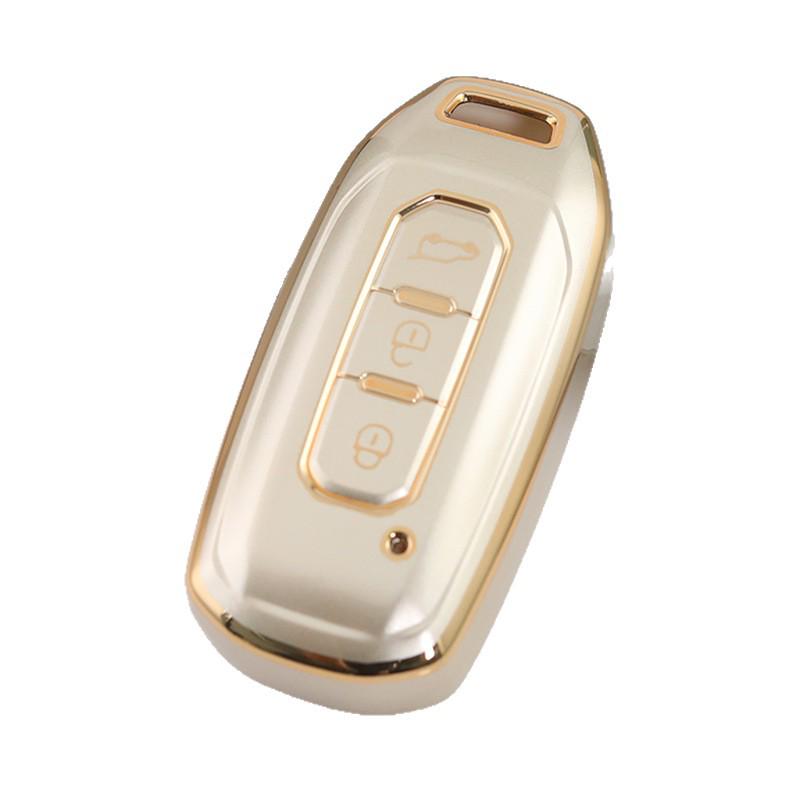 Champagne Gold TPU Key Case Cover for 2020 Ford JMC Yuhu 7 Lingjie