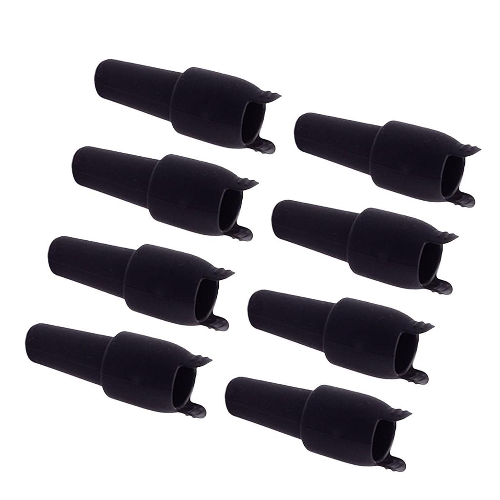 Pack of 8 Double Seal Silicone Wine Bottle Stoppers Feature Easy Pull Handle Wine Corks for Secure Preservations