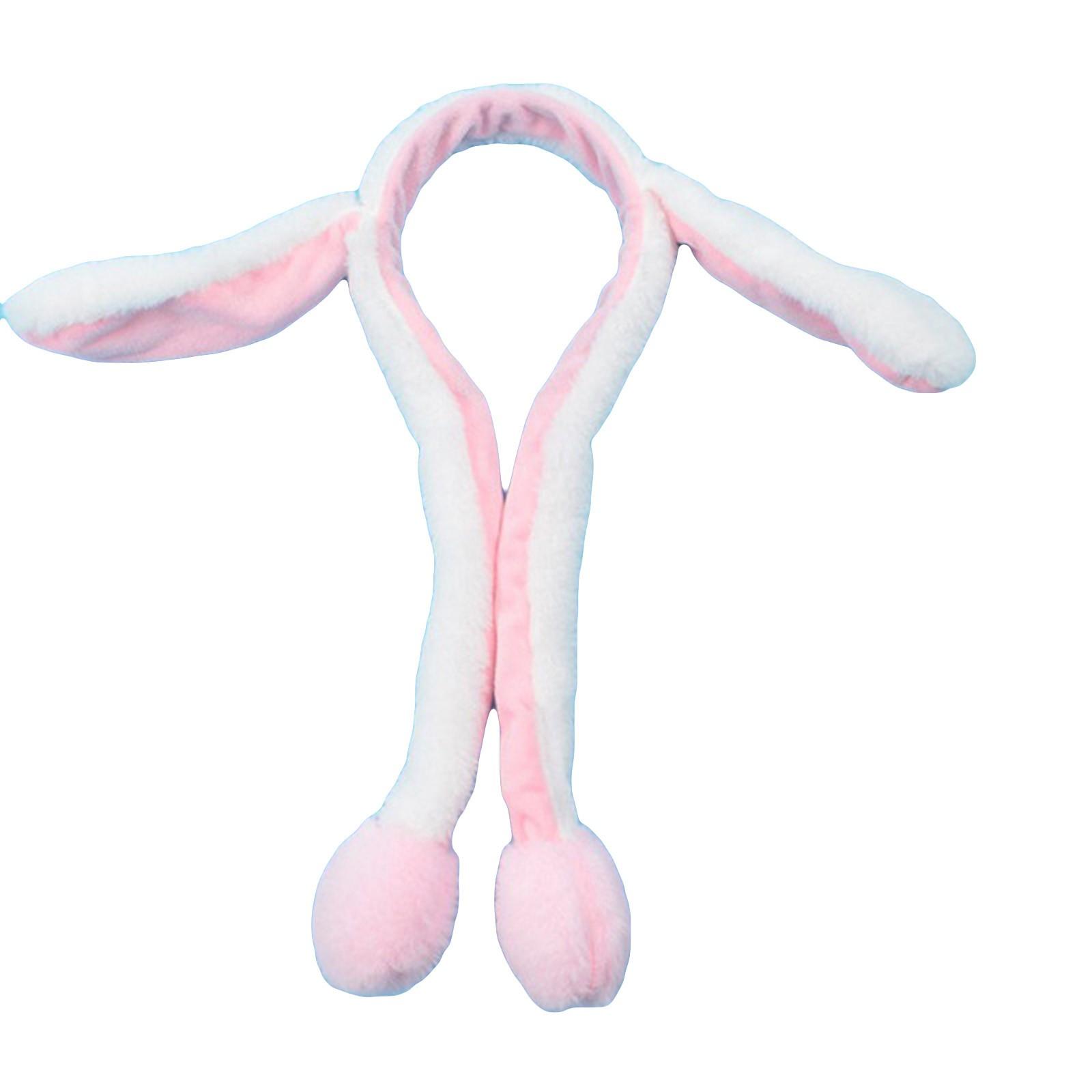 

Шапка с подвижными ушками, прыгающая шапка, плюшевая шапка, кепка для женщин и девочек, праздничная шапка One Size белый