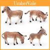 Mongolian Donkey Animal Figure Pvc Collectible Toy For Kids Learning And Decoration