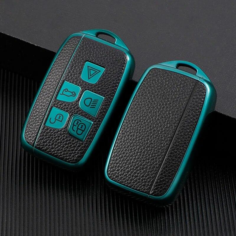 Leather TPU Car Key Cover Case Shell Holder for Land Rover Range Rover Sport Evoque Freelander2 For Jaguar XF XJ XJL XE C-X16