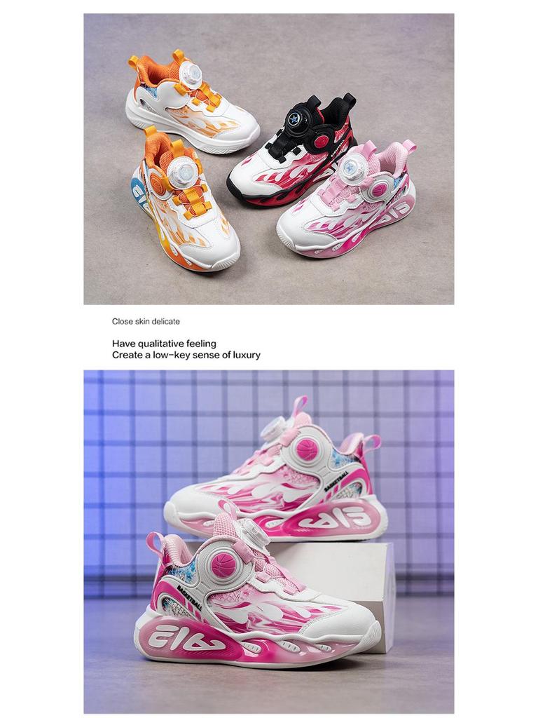 New Waterproof Children's Basketball Shoes - Non-Slip, Wear-Resistant Leather for Boys and Girls