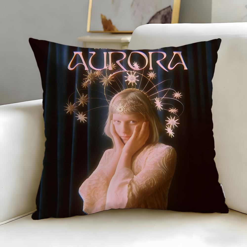 popular singer Aurora Cushion Cover Soft  EasyWash Pillow Case  Versatile for Couch Bed Travel and Office