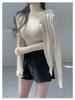 Women's Korean Slim Fit High Neck Long Sleeve T-Shirt