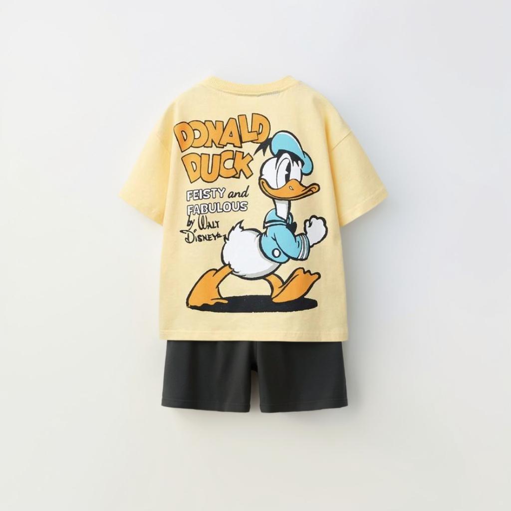 

Children s Short-sleeve Set, Casual Loose Round-neck Top, Two-piece Set, Outdoor Clothing, Cartoon T-shirt 100