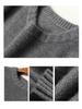 Exquisite Men's Three-Ply Pure Cashmere Sweater - Thick, Warm, Round Neck Knit for Autumn/Winter