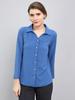 Women Regular Fit Blue Top