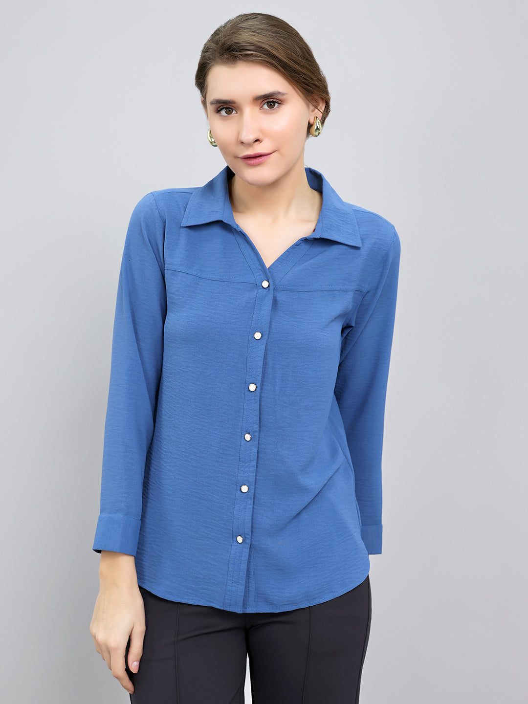 Monte Carlo Women Regular Fit Blue Top S синий