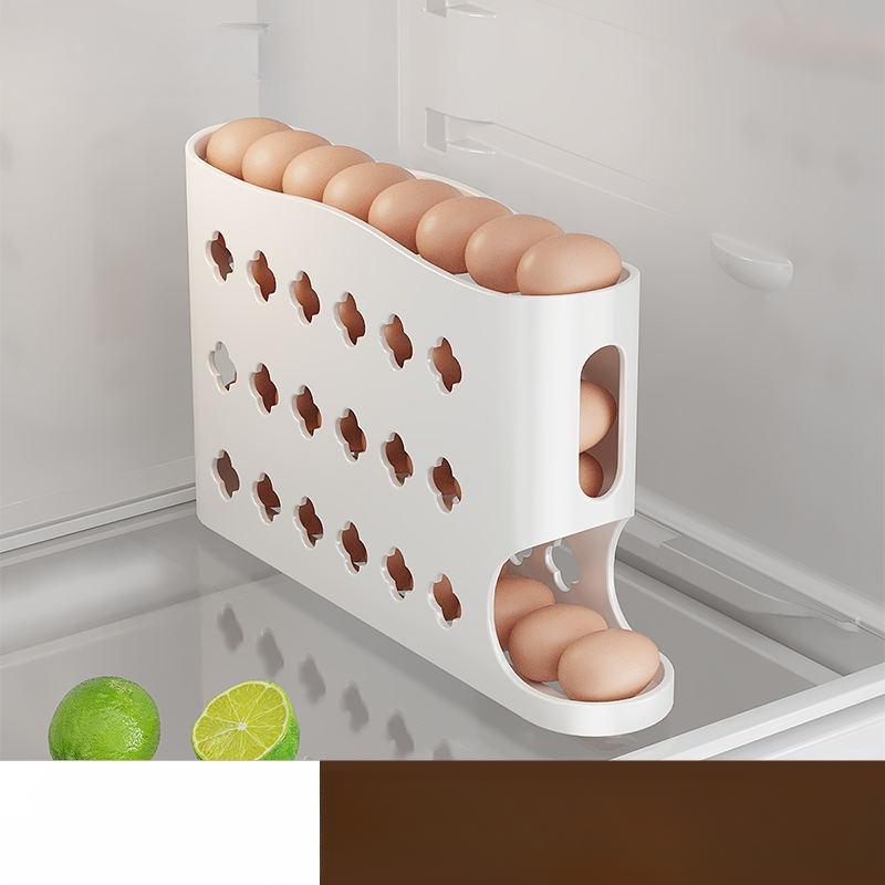 2-4-warstwowa skrzynia do przechowywania jajek w stylu drabiny, przechowywanie jajek w lodówce, drzwi boczne, duża pojemność, automatyczna maszyna do zwijania jajek