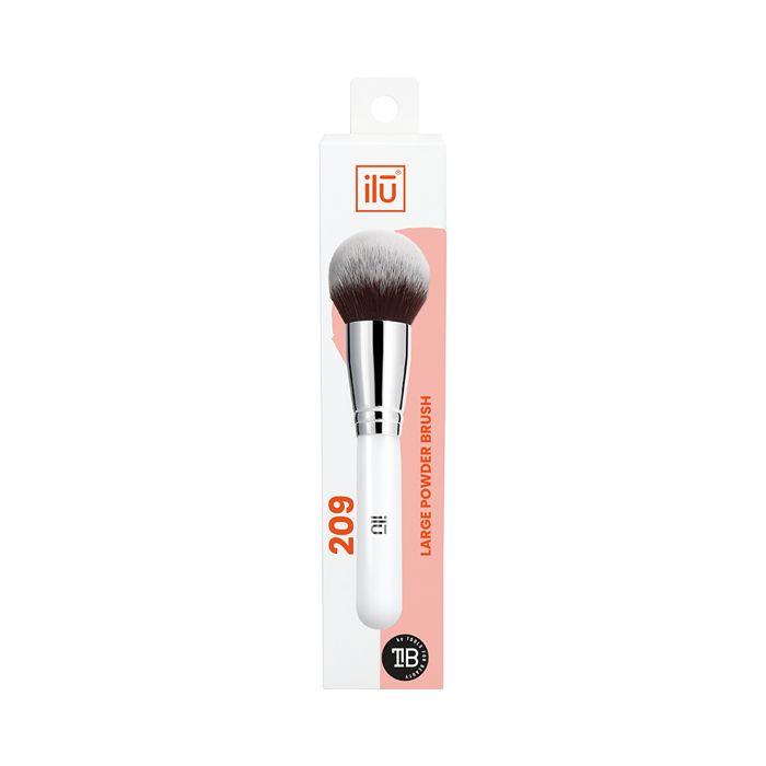 Pinceau à Poudre Large - ILŪ - Modèle 209 - Couleur Blanc - Application Facile - Maquillage Impeccable