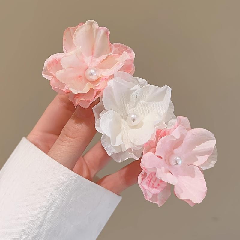 

Галстук из розового жемчуга, спиральная резинка для волос, женские аксессуары, весенне-летние аксессуары для волос, синий и розовый розовый