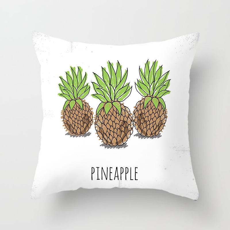 Ins Plant Flower Pillow Digital Printing Car Sofa Cushion Cover Shopee Home Soft Furnishings