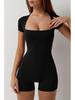 European & American Backless Crisscross Yoga Jumpsuit: Sexy Curvy Fit, Solid Color