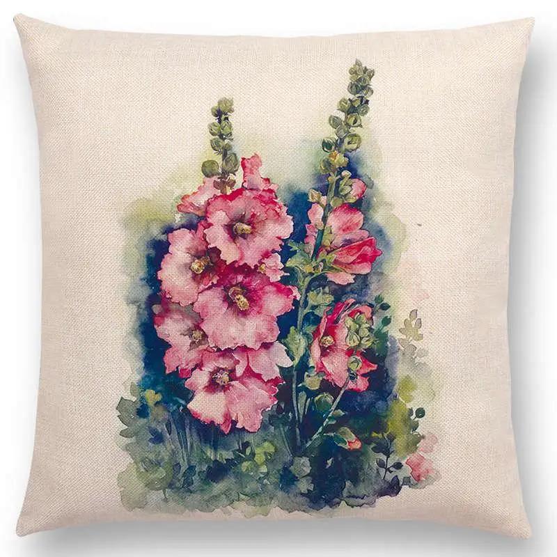 Floral Plant Patterns Throw Pillow Cover With Short Plush Print For Living Room Sofa Decoration Cushion Cover Pillow Covers