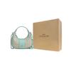 Coach Carmen 20 Metallic Logo Zipper Closure Signature Jacquard And Smooth Leather Handheld Shoulder Crossbody Bag Small Women Bags CT773-SVVSW